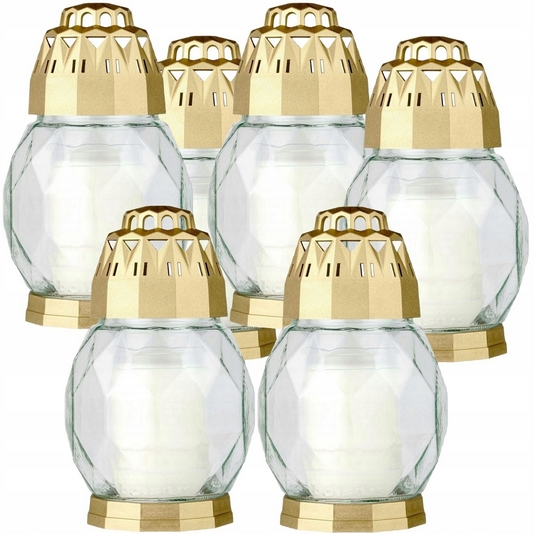Zlatý Lampion Bolsius Diamond 2D - 6 kusov v balení
